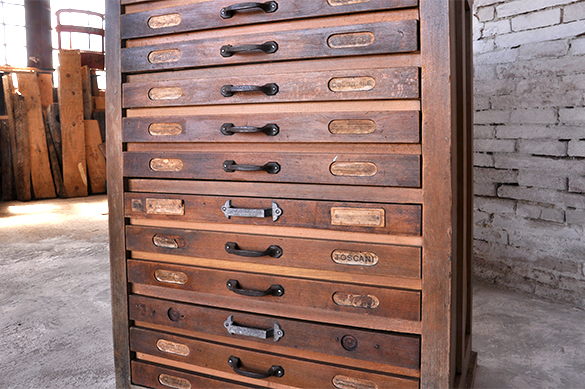 Old Typography Chests of Drawers